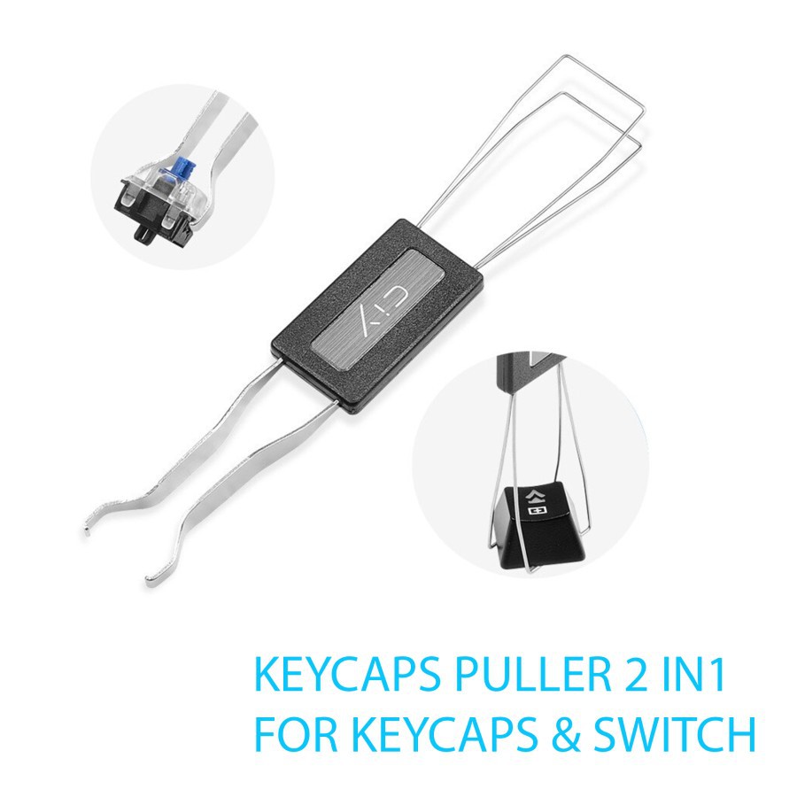 ALCHA KEYCAPS PULLER 2 IN 1 METAL KAWAT SWITCH &amp; KEYCAPS PULLER