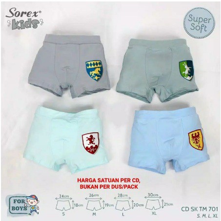 CD Celana dalam anak laki laki Boy Boxer karakter - Boxer anak sorex TM701 - TM 701 | Gedabug