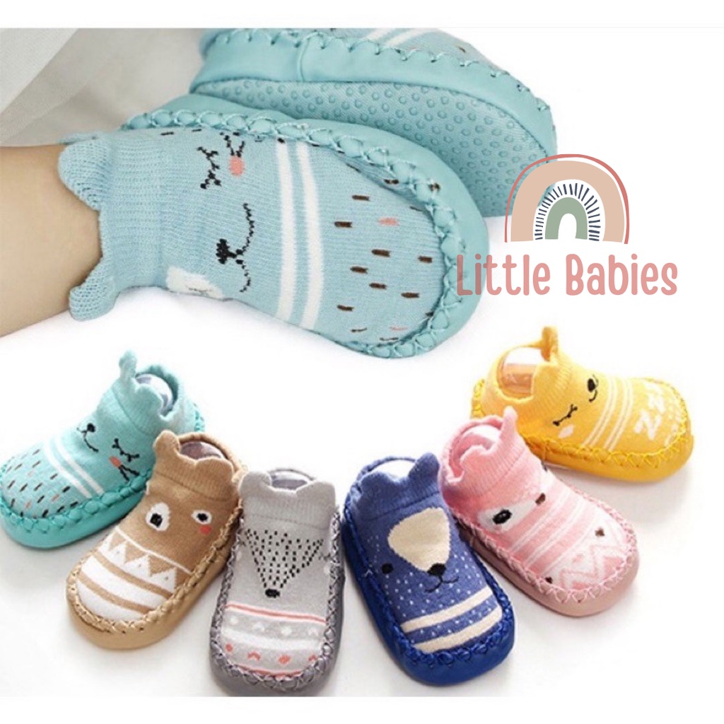 Sepatu Bayi Prewalker PATTERN MOCCASINS Anti Slip Kaos Kaki Bayi Import