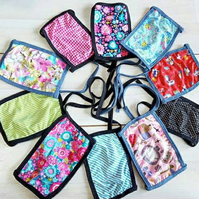 Masker Bahan Kaos Motif