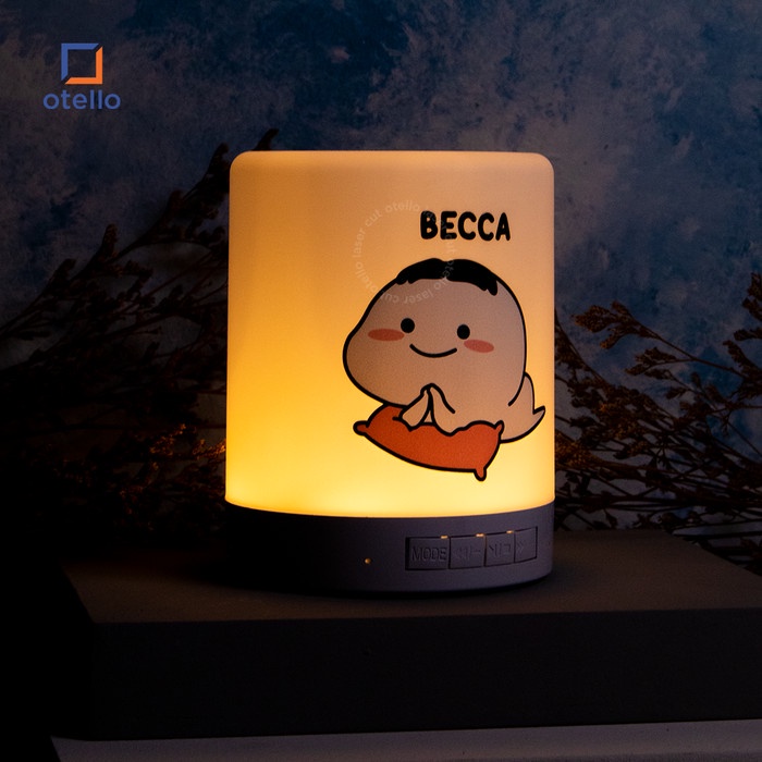 Custom Touch Lamp Speaker Bluetooth Lampu Tidur Hadiah Gift Kado Unik