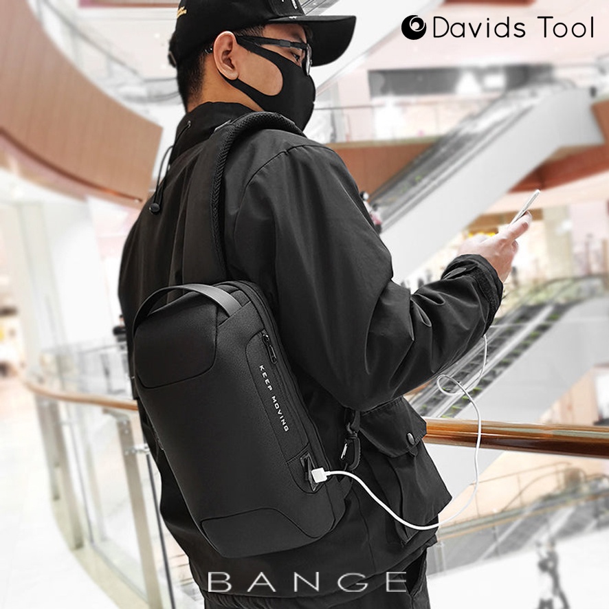 Bange Waistbag Pria Waterproof Waist Bag Original Weisbag Tas Weistbag Waisbag Premium Anti Air Original Import Distro Selempang Slempang Slingbag Cowok Casual BG22085