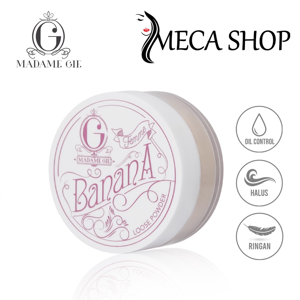 Madame Gie Powder Banana Loose Powder | Crystal Loose Powder | MakeUp | Bedak Tabur