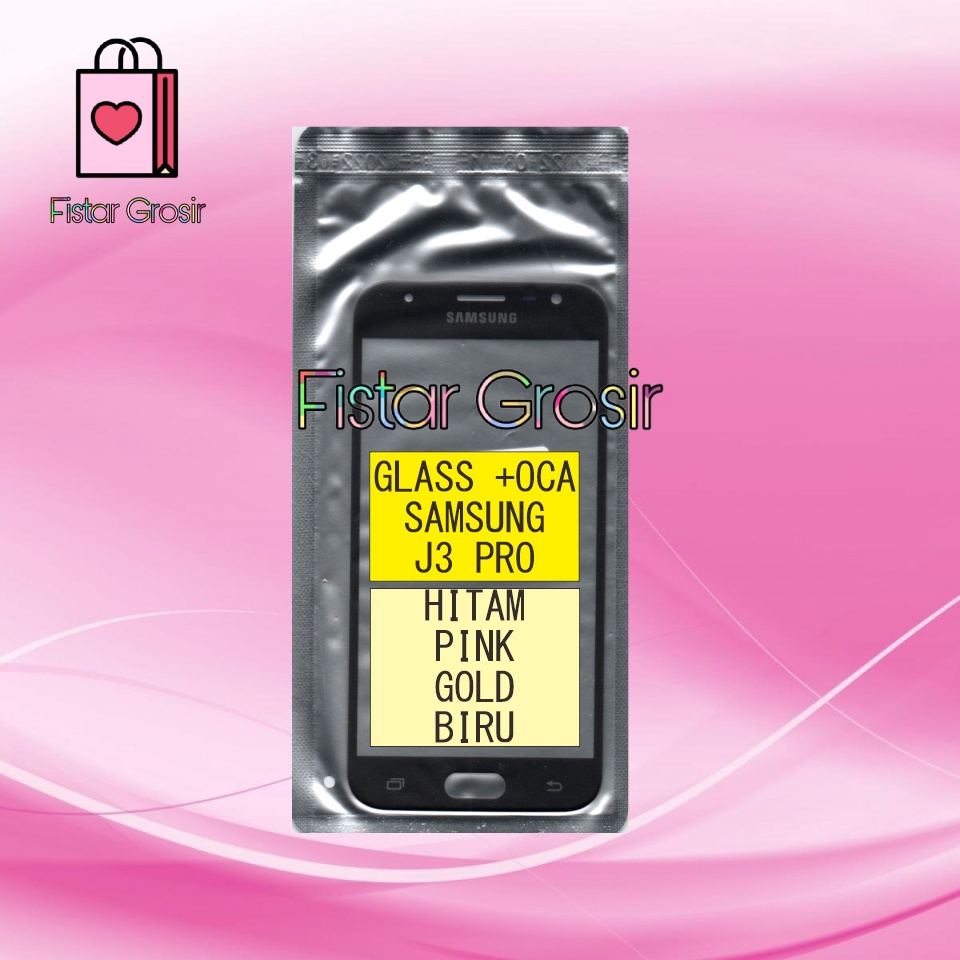 GLASS +OCA ( SAMSUNG J3 PRO / J330 ) PLUS OCA KACA TOUCHSCREEN LCD LAYAR SENTUH