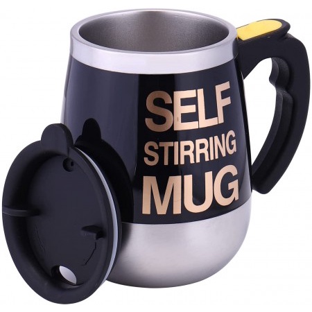 gelas mug self stirring new gelas aduk Otomatis Stainless steel Coffee Magic Teh