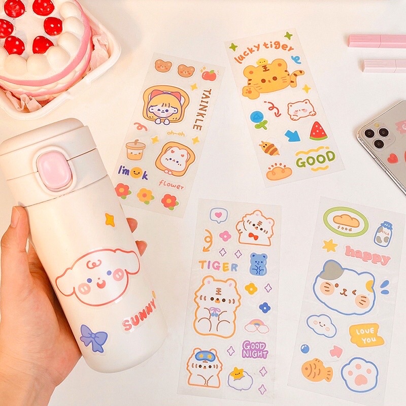 1 LEMBAR STIKER LUCU AESTHETIC DECO PLANNER BESAR TUMBLR DIARY BUNGA SCRAPBOOK KIYOWO KAWAII KOREA UNIK KARAKTER KARTUN HEWAN PELIHARAAN ANAK PEREMPUAN ORGANIZER DEKORASI CASING LAPTOP HP BOTOL AIR MINUM VIRAL TIKTOK MURAH TAHAN AIR CUTE BERUANG KELINCI