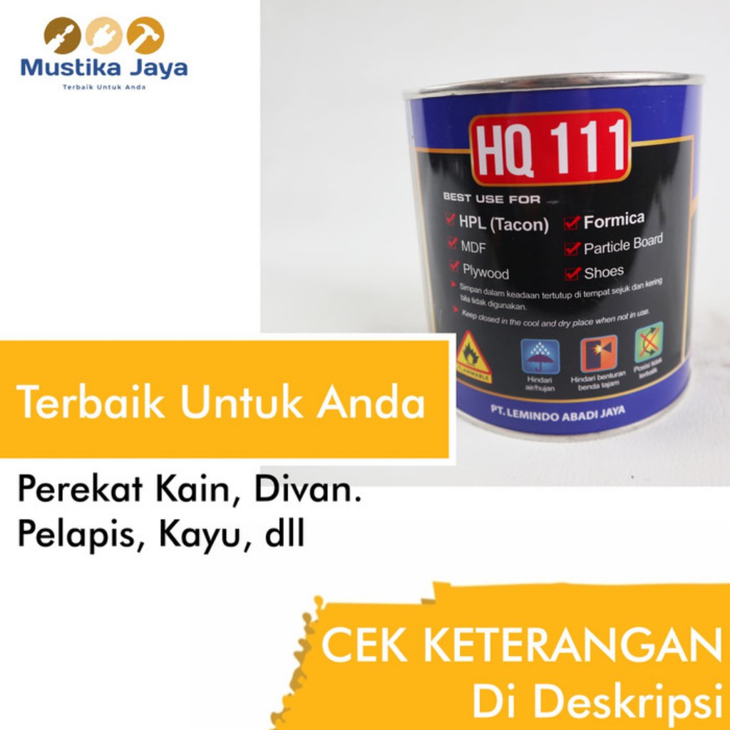 Lem Kuning Q Bond HQ111 C Biru Tua  600 gr