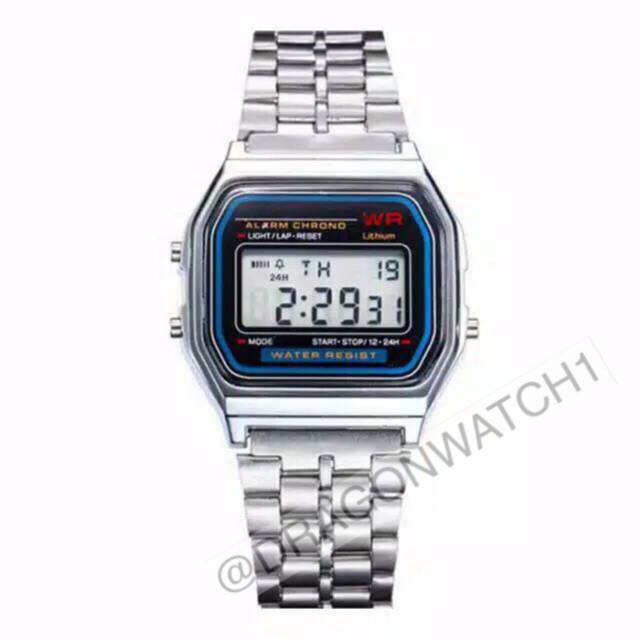 ［ready stock］Jam tangan rantai segi digital jam pria wanita rantai mural s1027