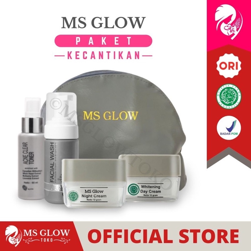 MS GLOW PAKET WAJAH ORIGINAL 100% PAKET WHITENING/ PAKET ACNE/ PAKET ULTIMATE/ PAKET LUMINOUS