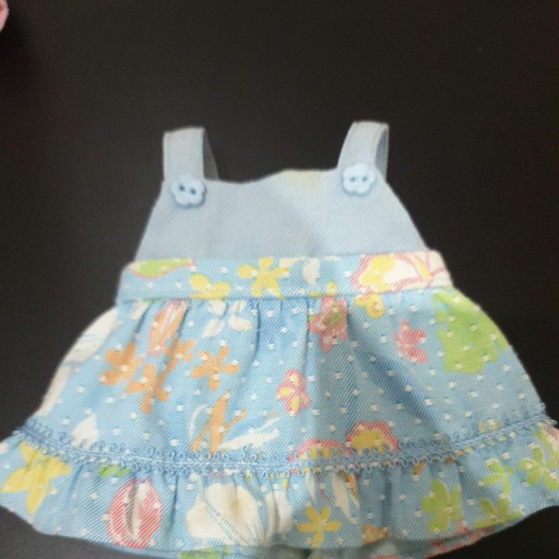 Preloved baju dan pita  Ori Teddy House Bear sz 8inch 22cm