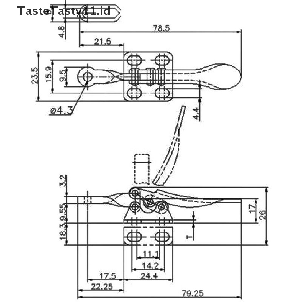 (Tastetasty) Gh-201a Toggle Clamp Vertikal Quick Release