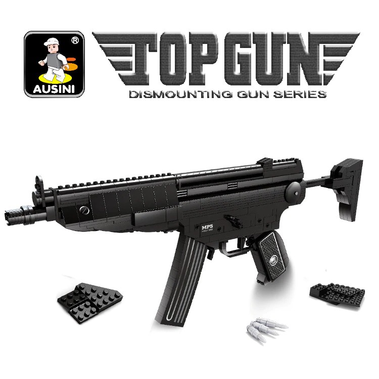Mainan Lego Ausini 22705 597Pcs Arms series the Heckler & Koch MP5 Submachine guns Model Building