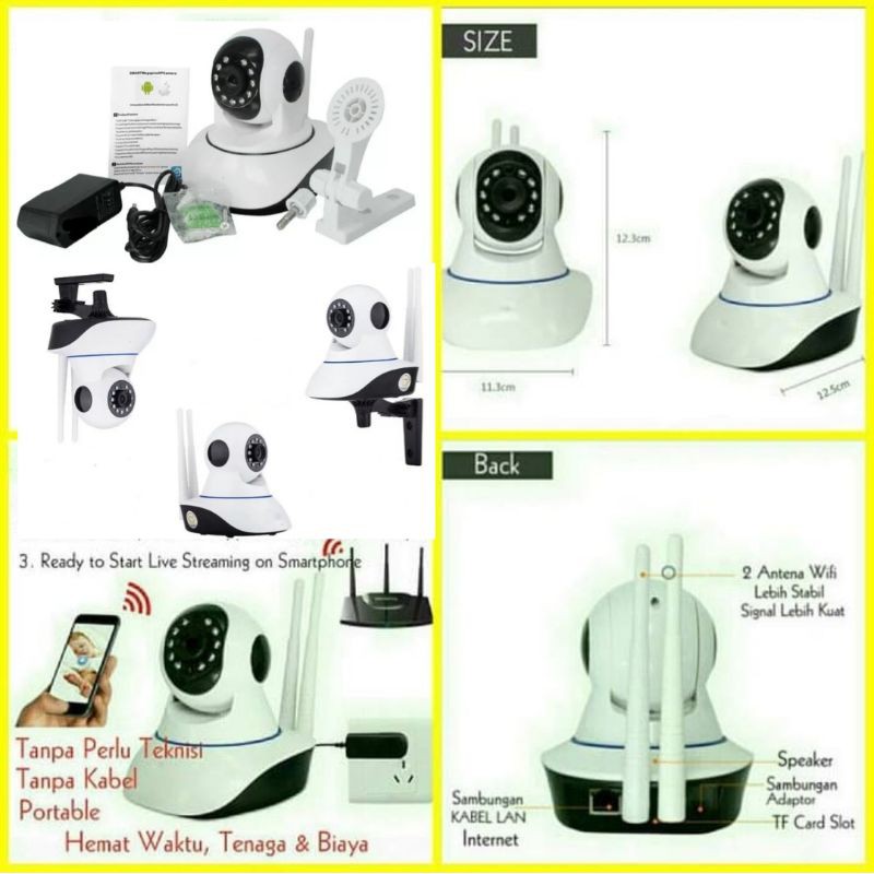 PAKET CCTV 8 Ip Camera Wireless Full HD 1080P DVR NVR XMEYE 10CH 4K 5MP Support H.265