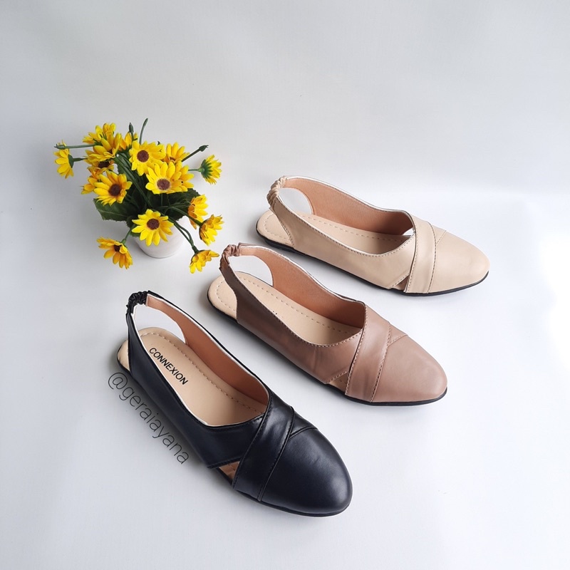 DISKON DAY! Sepatu Sandal  Wanita Connexion - Sepatu Sandal Elastis - Mules Wanita - Sanda Wanita Nevada