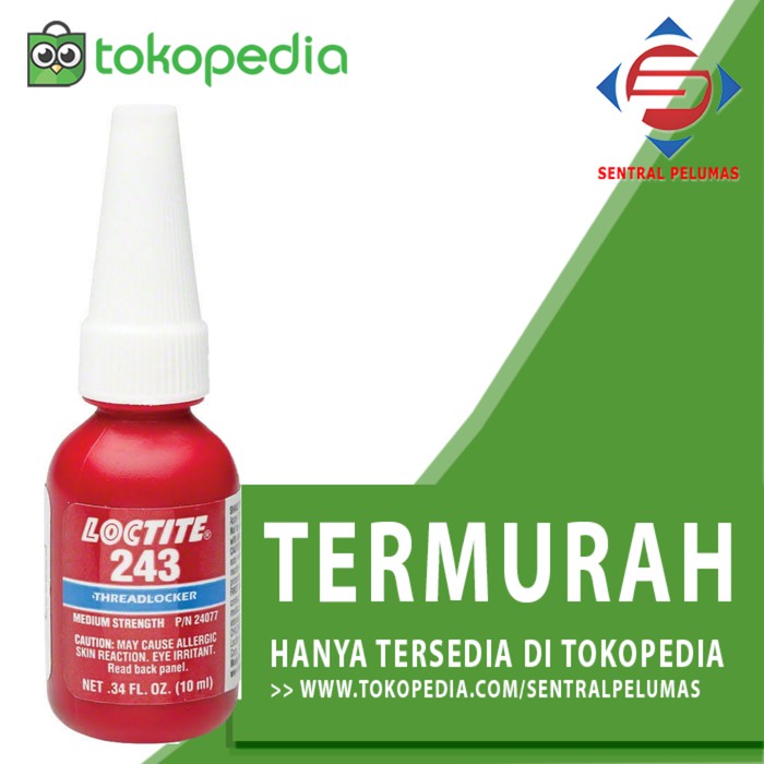 Loctite 243 / lem baut 243 / threadlocker 243 / lem loctite 243 - 1