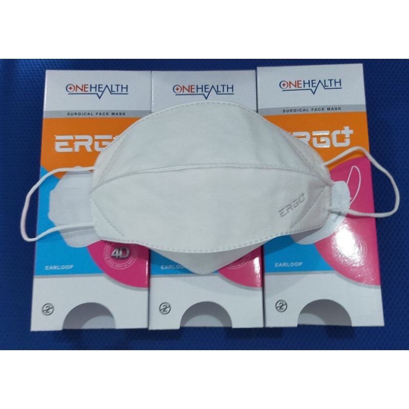 Masker ERGO OneHealth 4D isi 25 pcs/Masker ERGO Onehelath  4D Medis /Masker medis Ergo Onehealt