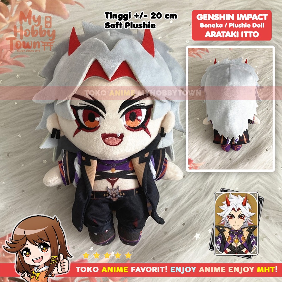 Boneka Anime Karakter Genshin Impact Arataki Itto Plushie Doll