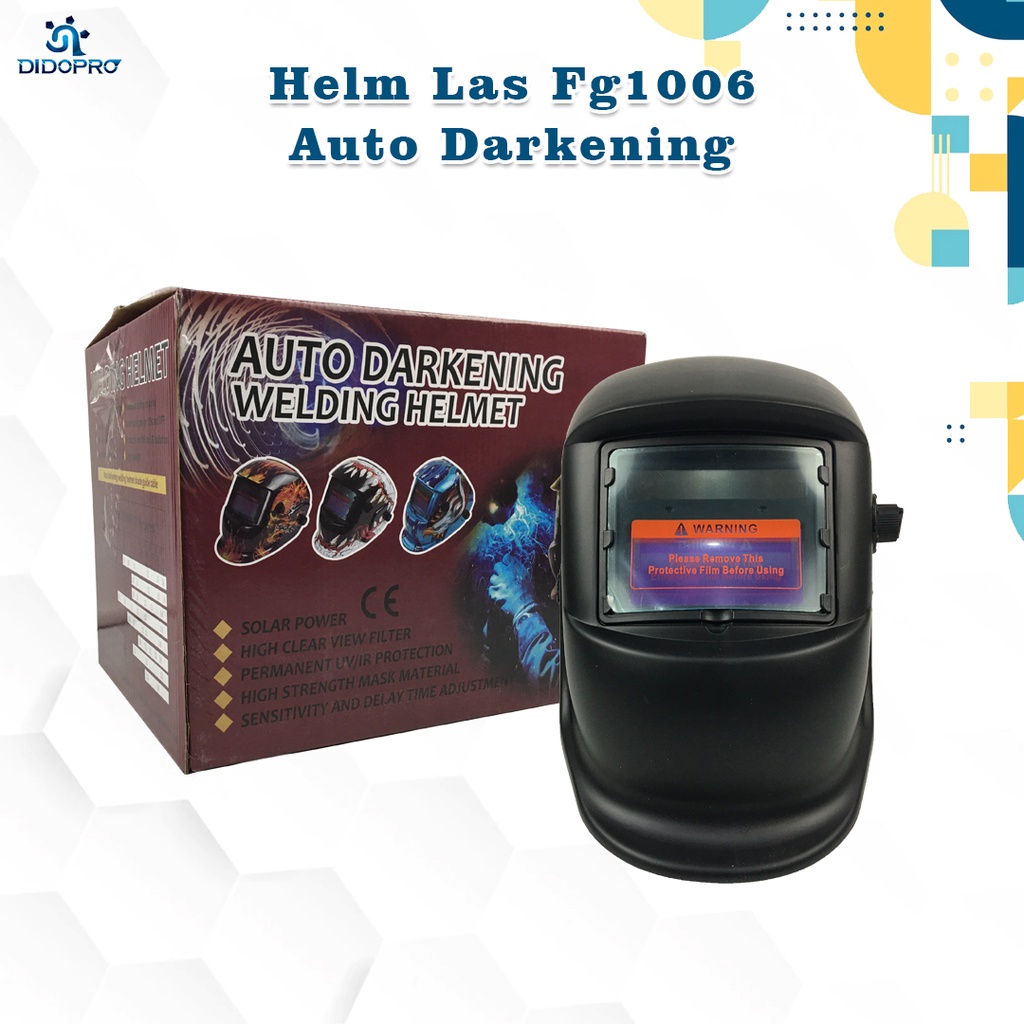 Helm Kedok Las Otomatis Auto Darking Darkening WELDING MASK FG1006 Helmet