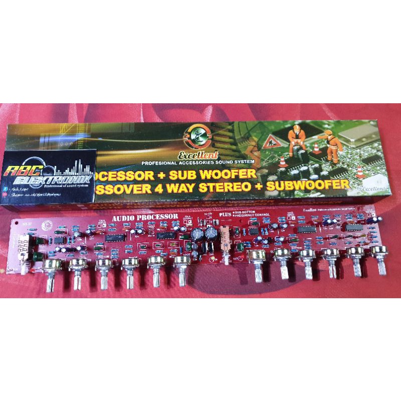 kit audio prosesor plus sub frequency excellent