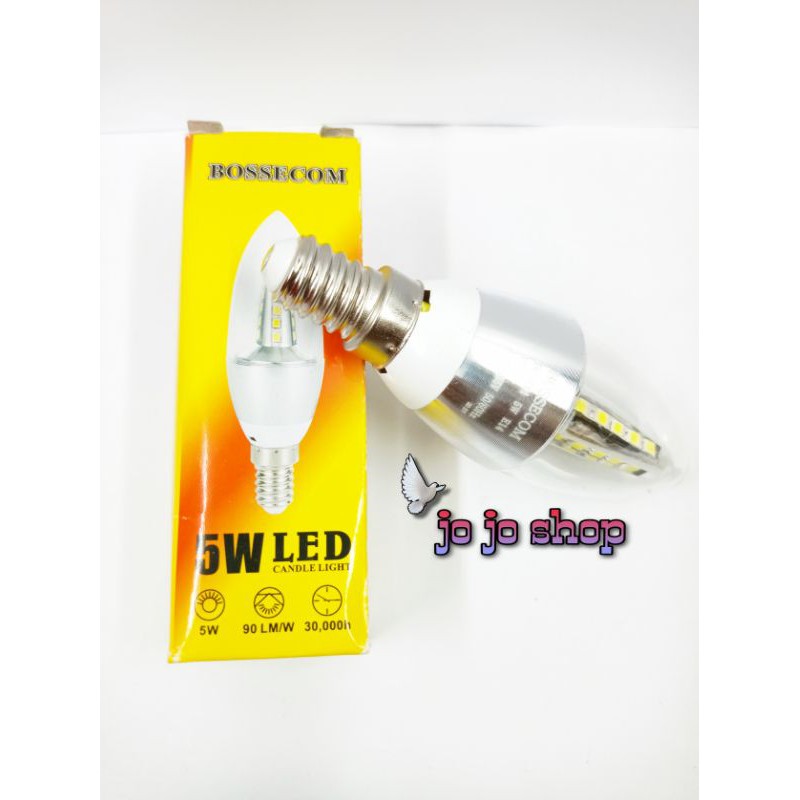 Lampu bohlam led candle jantung 5w E14 putih / white