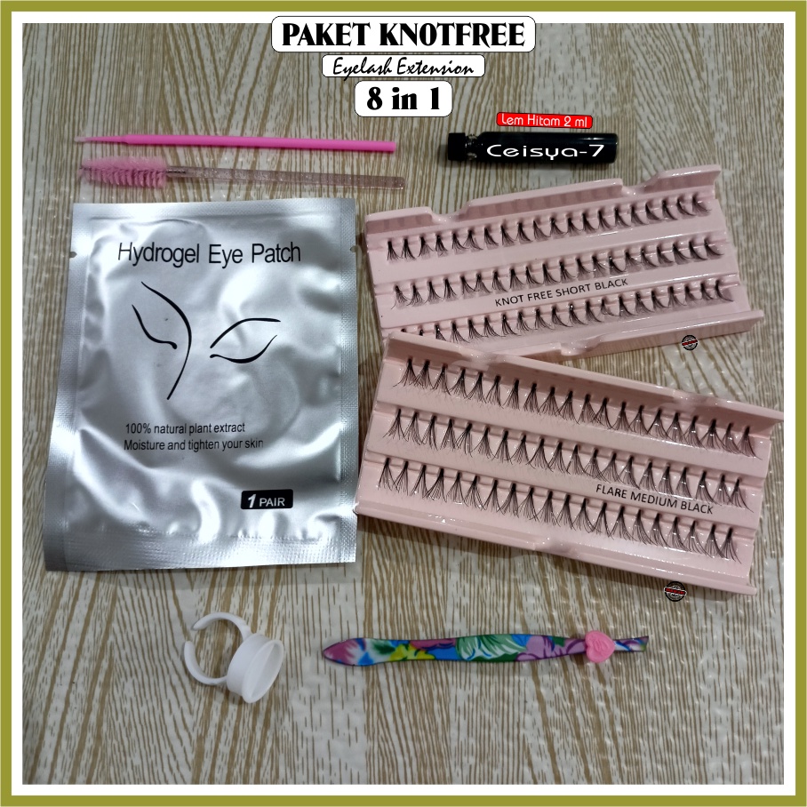 Paket Eyelash Extension KNOT FREE 8 in 1