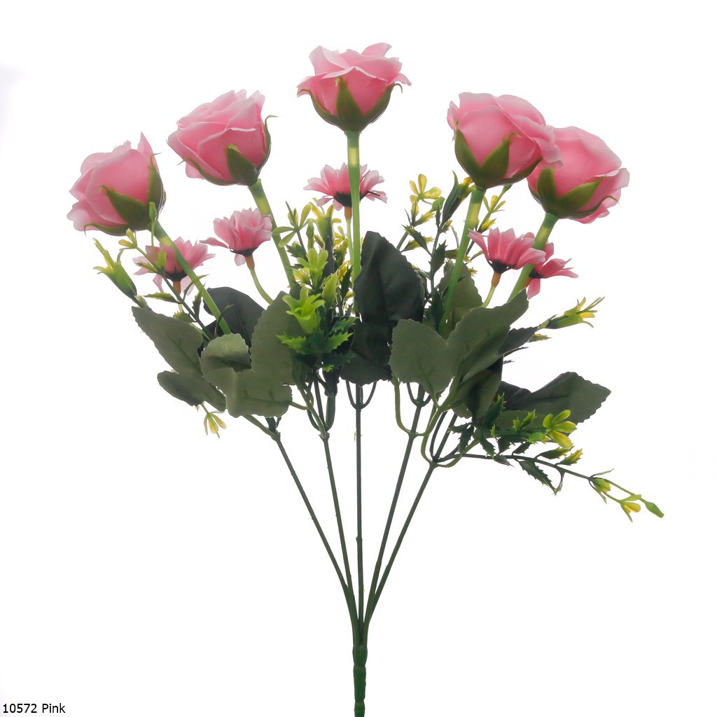Bunga Plastik Mawar Artifisial 1057-Pink