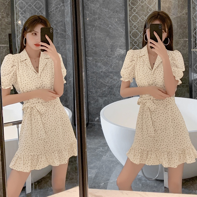 【Rozen】Korean Rachel Ribbon Mini Dress R101