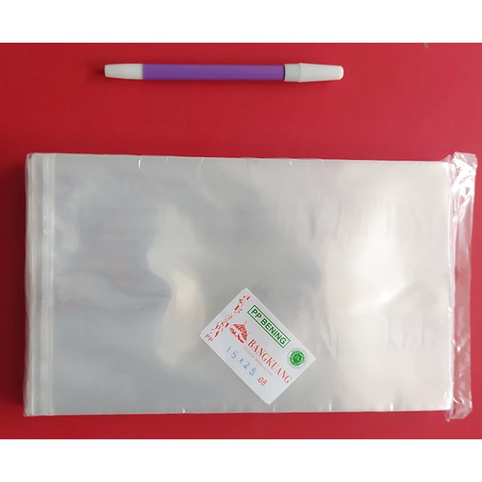 

Ginger- Kantong Plastik PP Bening TEBAL 0.8 Uk. 15x25