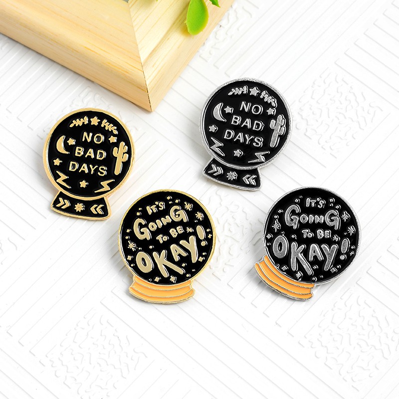 Bros Pin Enamel Bentuk Bola Kristal Magic Untuk Hadiah