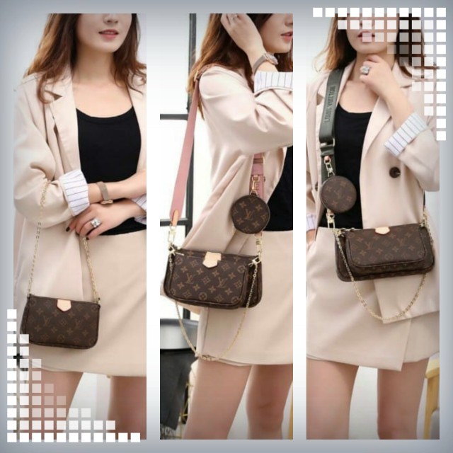 TK2B Tas selempang wanita branded import LV Multi Pochette Accessoires Bag X44823 High Premium AAA