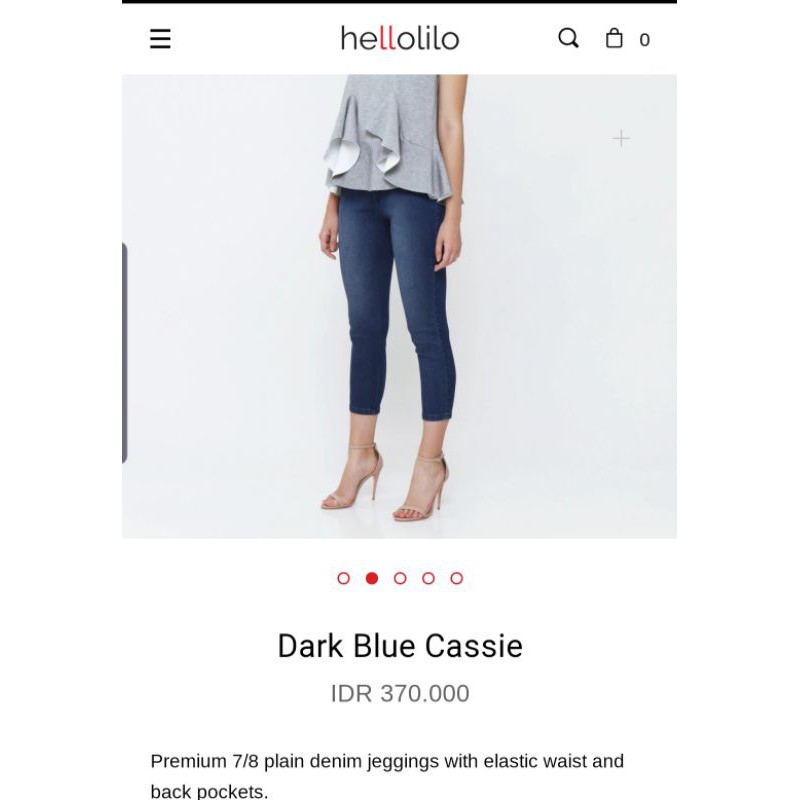 Hellolilo Jegging 7/8 Jeans Denim Dark Blue Cassie All Size