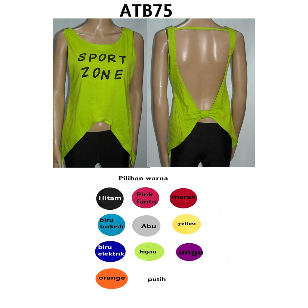 Tanktop Senam Zumba Yoga kode ATB75