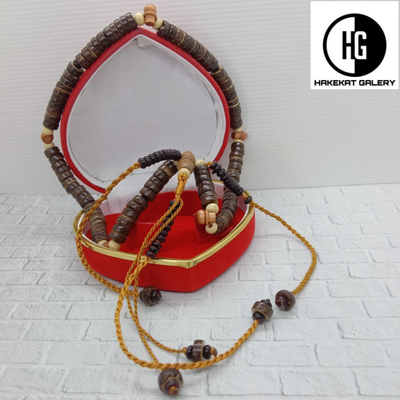 tasbih thariqah tijani/tarekat tijaniyah tempurung batok kelapa model pil D1117