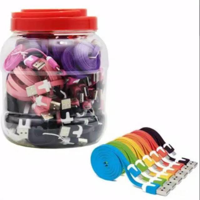 Kabel data isi 50 pcs 1 toples murah bosku
