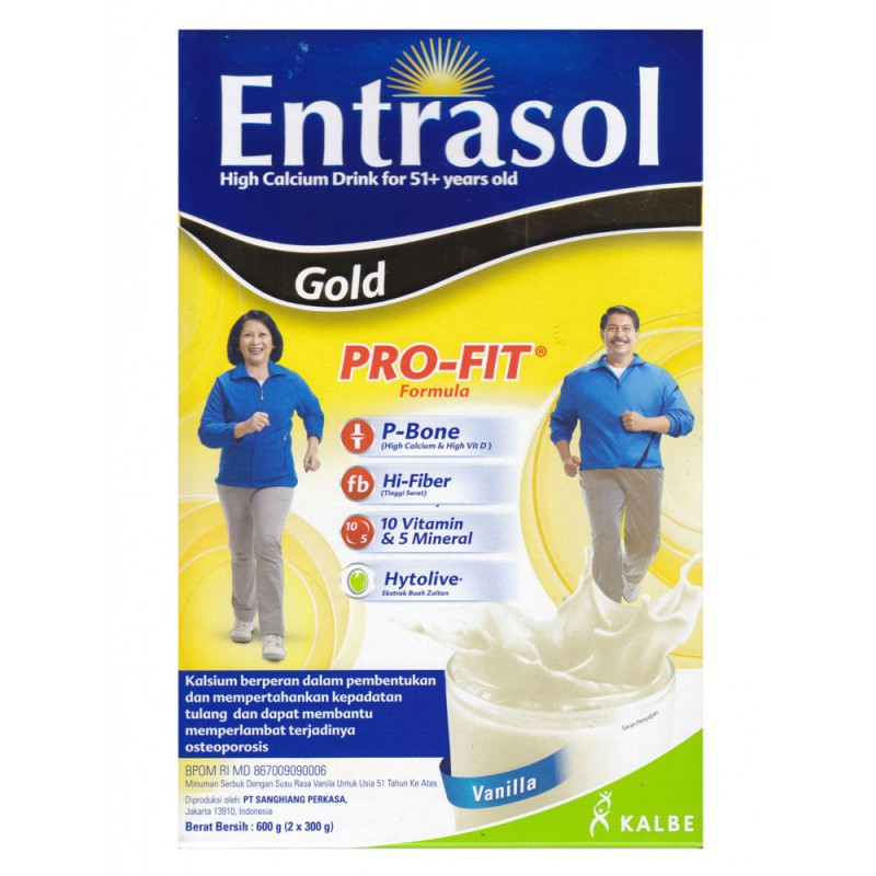 

Entrasol Gold Vanilla Susu Dewasa 600 gram