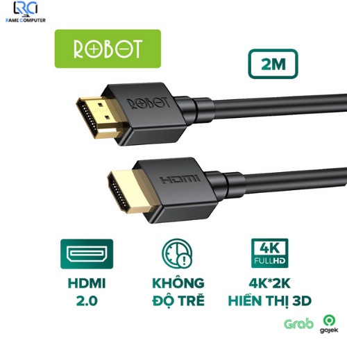 ROBOT RFH02 Kabel HDMI 2M Cable High Definition 3D 4K 2K HD