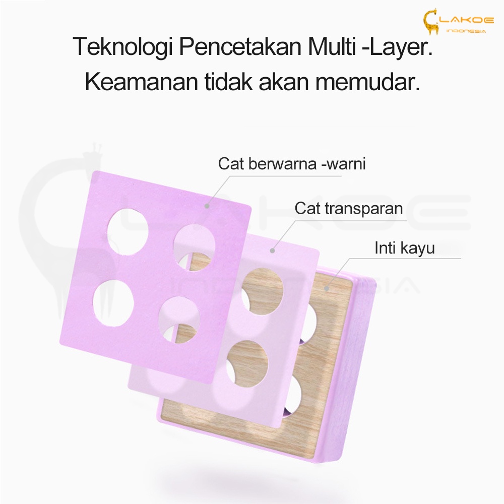 LAKOE Mainan puzzle kayu anak geometric board mainan balita Wooden Toys