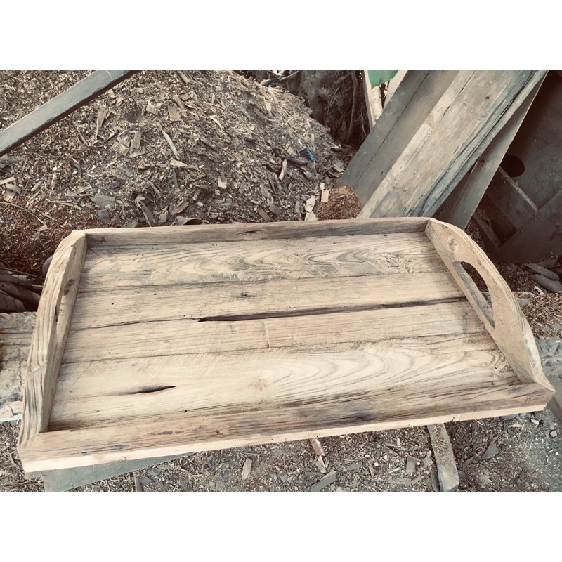 nampan rustic kayu jati lawasan