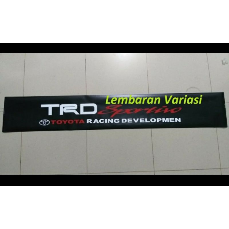 Stiker mobil kaca depan TRD Sportivo with background hitam black