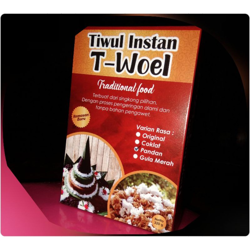 Jajanan Tradisional Tiwul Instan Rasa Coklat Pandan Original Gula Merah Terlaris Termurah