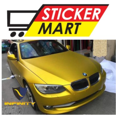 

stiker Car Wrap INFINITY Satin Yellow Gold Metalic paint matte