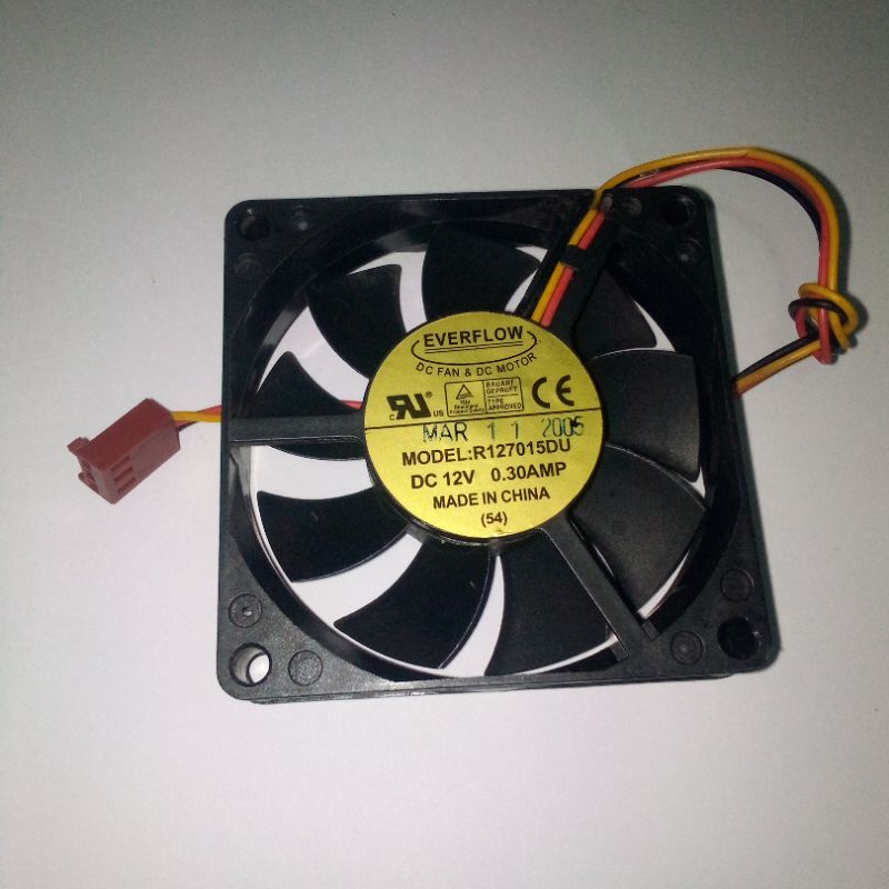 KIPAS FAN 7CM ORIGINAL EVERFLOW R127015DU 12V 0.3A GARANSI