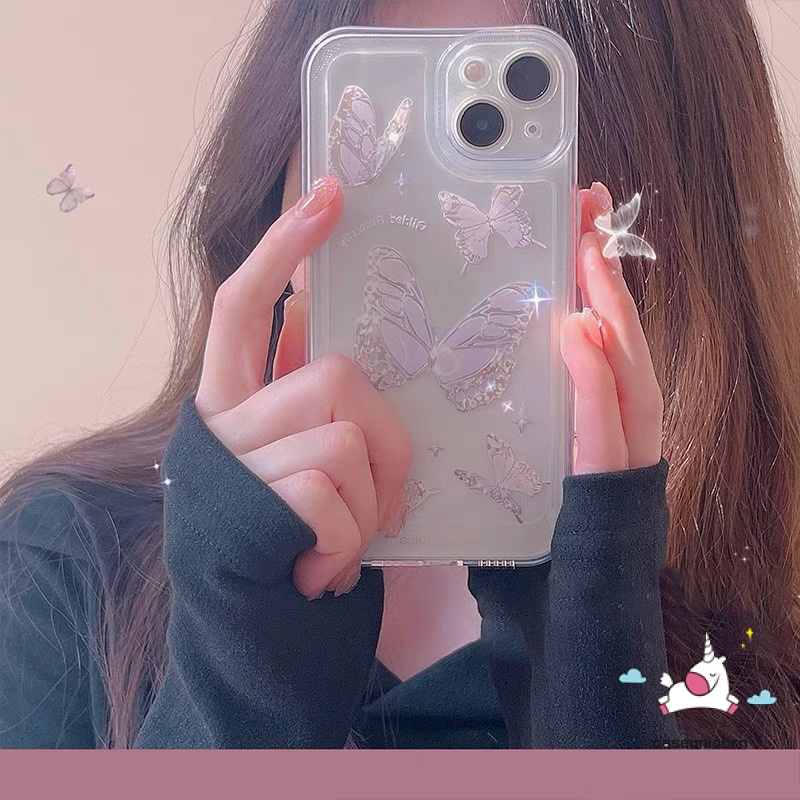 Soft Casing Realme C55 10 C25s C12 C21Y 8i 8c31 C33 C35 C11 C25Y C25 C15 C20 C21 C3 Case 6i 5 8pro 9i 9pro 10pro Plus Ins Fantasy Butterfly Clear Angel Eyes Cover Pelindung