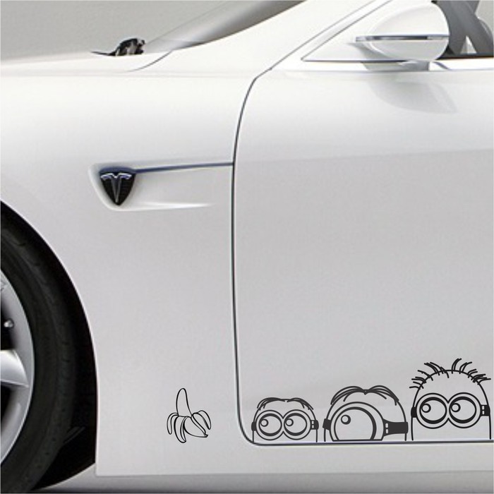 

stiker mobil minion keren cute lucu imut berkualitas Sticker outline 1