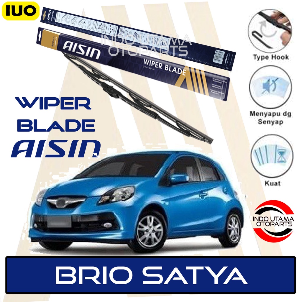 Wiper Mobil Honda Brio Satya AISIN Sepasang 16-22&quot; ORIGINAL