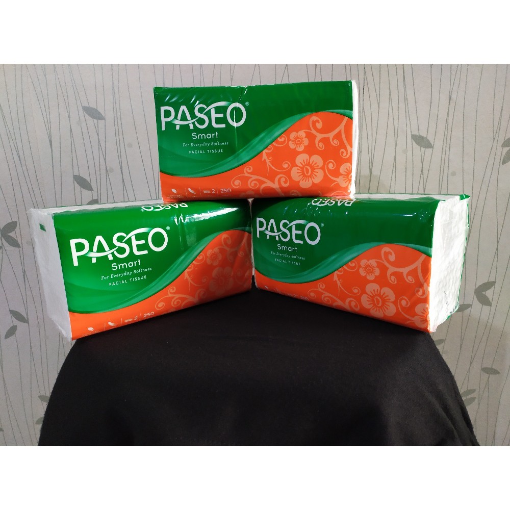 tissue paseo smart tisu facial 1 dus,  250 sheet pack / tissue murah
