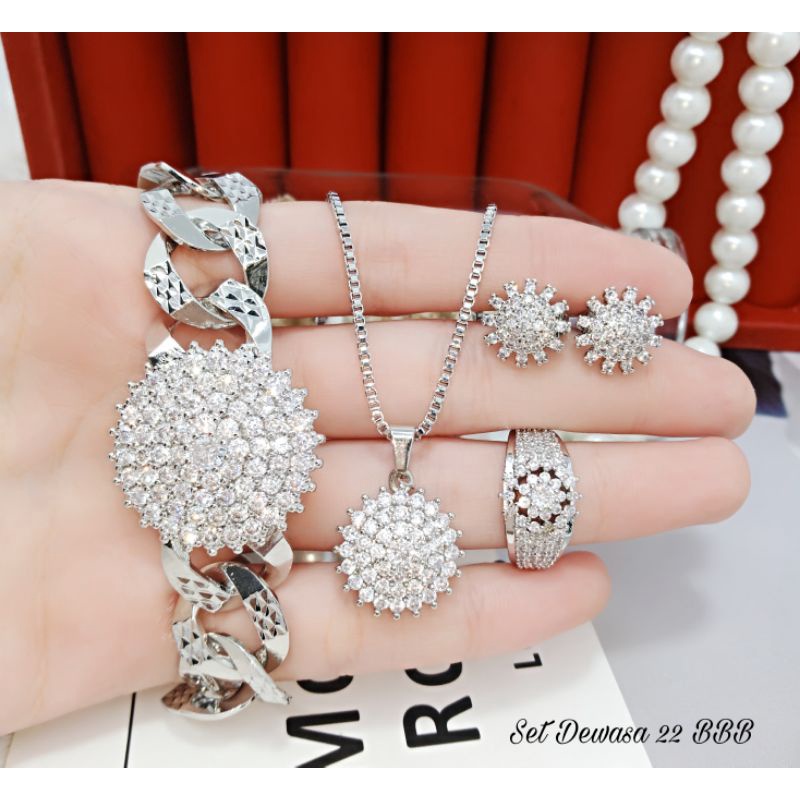 Perhiasan Xuping Set Wanita Silver 22 BBB