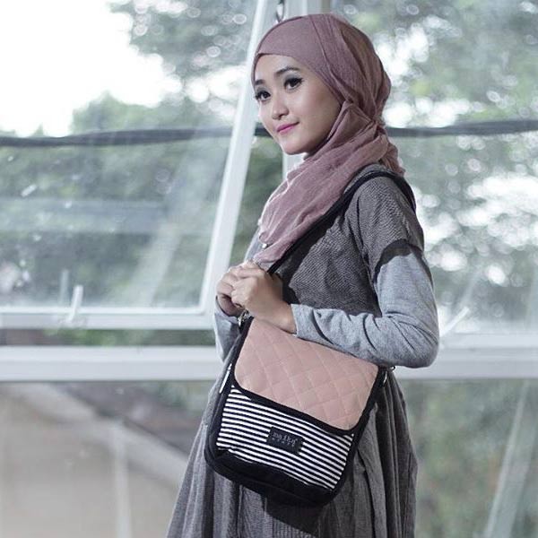 Tas Kanvas Maika etnik Small Bag ARIKA PINK untuk Wanita
