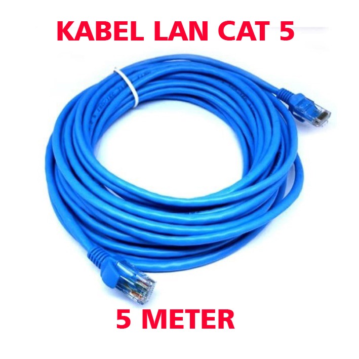 Kabel LAN RJ45 ETHERNET 5M CAT 5 / Kabel UTP 5 Meter Pabrikan High Quality 333