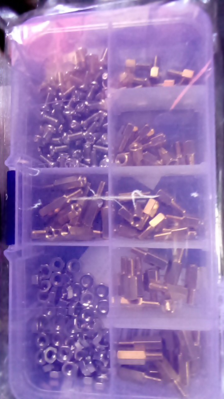 Paket Stand Off Spacer Pcb Bahan Kuningan 6 Jenis 180 Pcs Set Plus Box